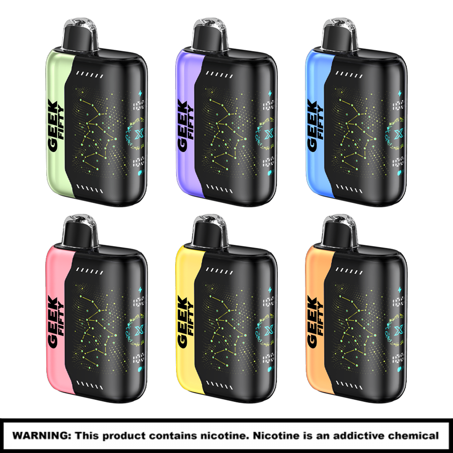 GEEK FIFTY Disposables (Built In USA) | 5% Nicotine | 50000 Puffs | 5 Count Display  product image